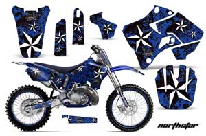 Yamaha YZ125 2 Stroke Dirt Bike Graphic Kit - 1996-2001 Northstar Blue