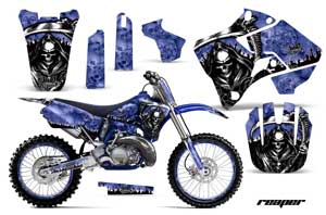 Yamaha YZ250 2 Stroke Dirt Bike Graphic Kit - 1996-2001 Reaper Blue