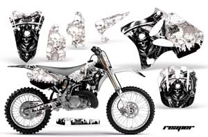 Yamaha YZ250 2 Stroke Dirt Bike Graphic Kit - 2002-2014 Reaper White