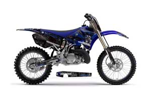 Yamaha YZ125 2 Stroke Dirt Bike Graphic Kit - 2002-2014 Toxicity Blue