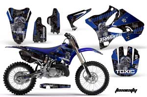 Yamaha YZ250 2 Stroke Dirt Bike Graphic Kit - 2002-2014 Toxicity Blue