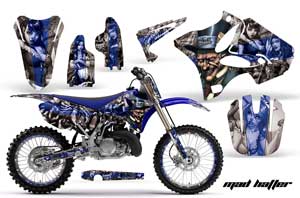Yamaha YZ250 2 Stroke Dirt Bike Graphic Kit - 2002-2014 Mad Hatter Black