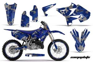 Yamaha YZ125 Dirt Bike Graphic Kit - 2002-2014 Camoplate Blue