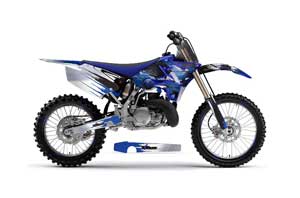 Yamaha YZ125 Dirt Bike Graphic Kit - 2002-2014 Carbon X Blue