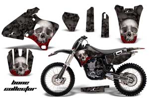 Yamaha YZ400 4 Stroke Dirt Bike Graphic Kit - 1998-2002 Bone Collector Black