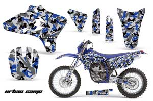 Yamaha YZ250 F Dirt Bike Graphic Kit - 2003-2005 Urban Camo Blue