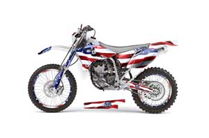 Yamaha YZ250 F Dirt Bike Graphic Kit - 2003-2005 Stars and Stripes Red White & Blue