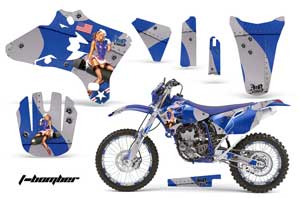 Yamaha YZ250 F Dirt Bike Graphic Kit - 2003-2005 T Bomber Blue