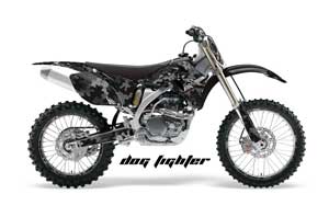 Yamaha YZ250F / YZ450F Dirt Bike Graphic Kit - 2006-2009 Dog Fighter Black