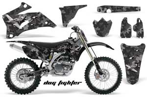 Yamaha YZ250F / YZ450F Dirt Bike Graphic Kit - 2006-2009 Dog Fighter Black