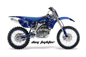 Yamaha YZ250F / YZ450F Dirt Bike Graphic Kit - 2006-2009 Dog Fighter Blue