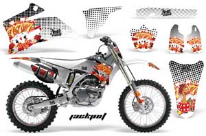 Yamaha YZ250F / YZ450F Dirt Bike Graphic Kit - 2006-2009 Jackpot White