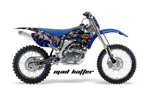 Yamaha YZ250F / YZ450F Dirt Bike Graphic Kit - 2006-2009 Mad Hatter Blue