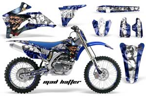 Yamaha YZ250F / YZ450F Dirt Bike Graphic Kit - 2006-2009 Mad Hatter White