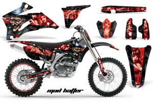 Yamaha YZ250F / YZ450F Dirt Bike Graphic Kit - 2006-2009 Mad Hatter Black