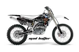Yamaha YZ250F / YZ450F Dirt Bike Graphic Kit - 2006-2009 Mad Hatter White