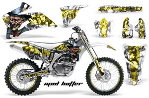 Yamaha YZ250F / YZ450F Dirt Bike Graphic Kit - 2006-2009 Mad Hatter Yellow