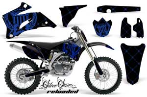 Yamaha YZ250F / YZ450F Dirt Bike Graphic Kit - 2006-2009 Silver Star - Reloaded Blue