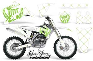 Yamaha YZ250F / YZ450F Dirt Bike Graphic Kit - 2006-2009 Silver Star - Reloaded Green