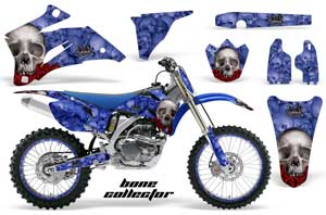 Yamaha YZ250F / YZ450F Dirt Bike Graphic Kit - 2006-2009 Bone Collector Blue