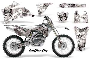 Yamaha YZ250F / YZ450F Dirt Bike Graphic Kit - 2006-2009 Butterfly White