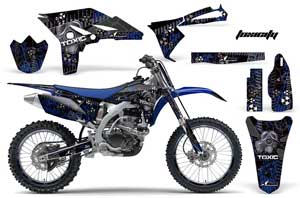 Yamaha YZ250 F 4 Stroke Dirt Bike Graphic Kit - 2010-2013 Toxicity Blue