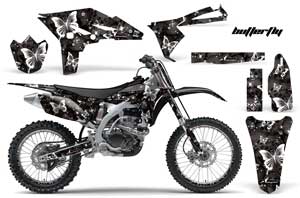 Yamaha YZ250 F 4 Stroke Dirt Bike Graphic Kit - 2010-2013 Butterfy Black