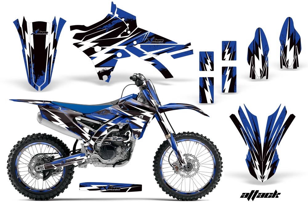 Yamaha YZ250 F Dirt Bike Graphic Kit - 2014-2017 Attack Blue
