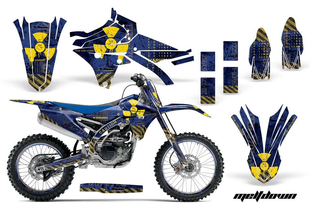 Yamaha YZ250 F Dirt Bike Graphic Kit - 2014-2017 Meltdown Yellow