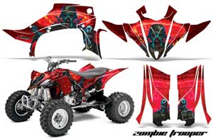 Yamaha YFZ 450R / SE ATV Graphic Kit - 2014-2019 Zombie Trooper Red