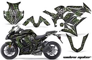 Kawasaki ZX1000 Ninja Graphic Kit - 2010-2013 Widow Maker Green