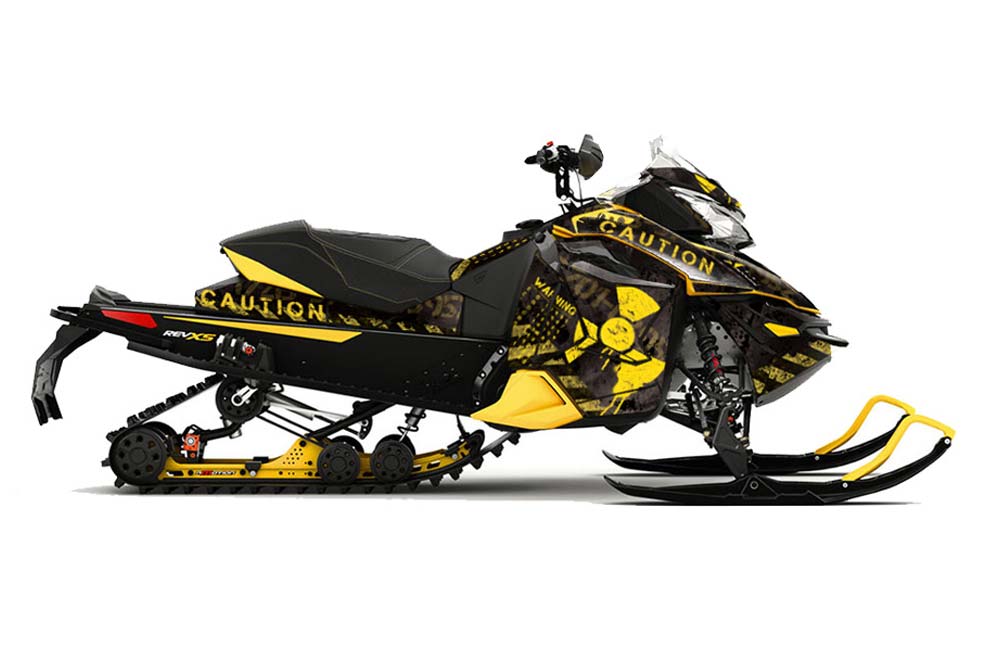 Ski Doo Rev XS Sled Graphic Kit - 2013-2014 Meltdown Black