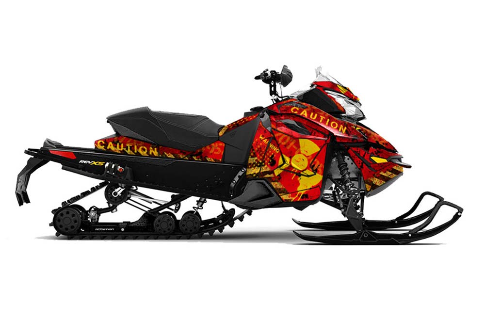 Ski Doo Rev XS Sled Graphic Kit - 2013-2014 Meltdown Red
