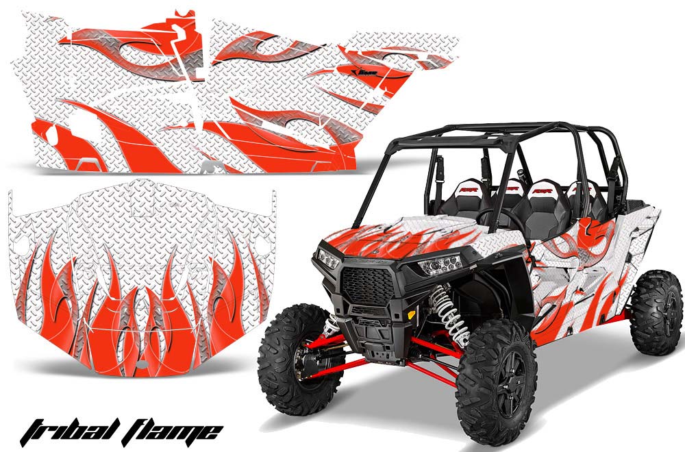 Polaris RZR 1000 XP 4 Door Graphic Kit - 2013-2016 Tribal Flames Red