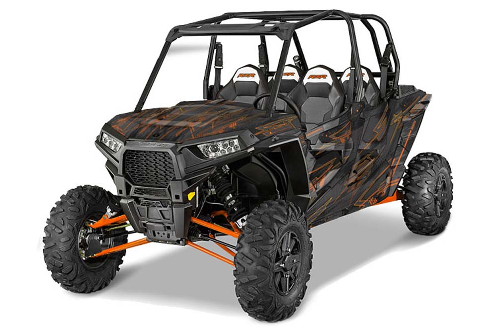 Polaris RZR 1000 XP 4 Door Graphic Kit - 2013-2016 The Grid Orange
