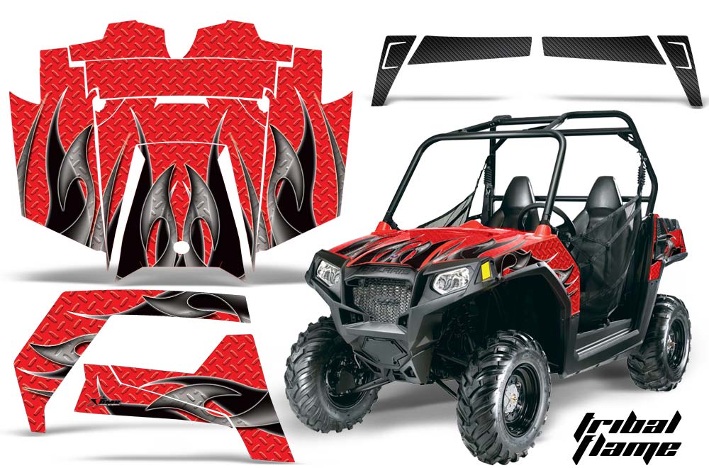 Polaris RZR 570 Graphic Kit - All Years Tribal Flame Red
