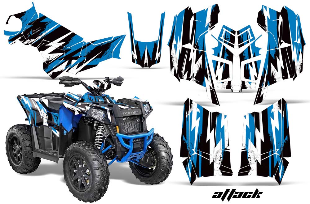 Polaris Scrambler XP 850 / 1000 ATV Graphic Kit - 2013-2016 Attack Blue