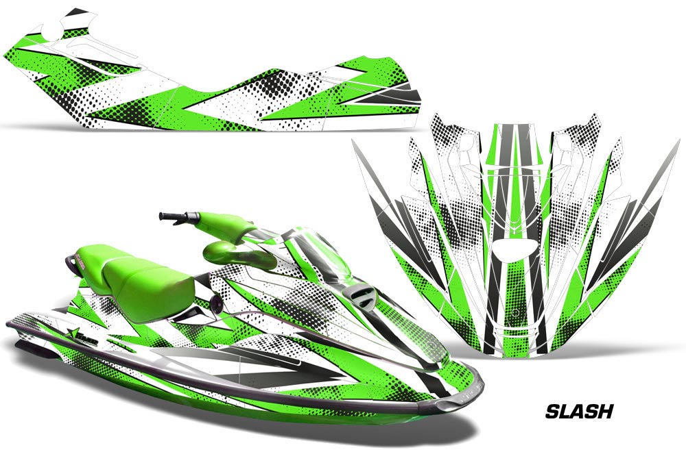 Sea Doo Bombardier GTX Siege Avant Jet Ski Graphic Kit 1996-1999 Slash Green
