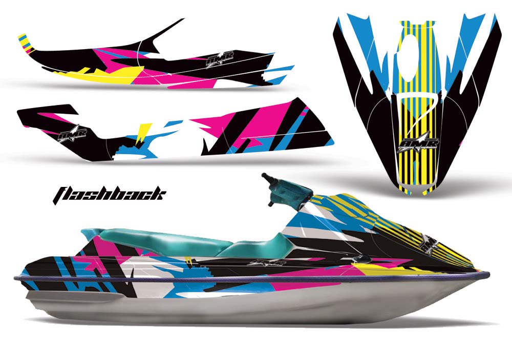 Sea Doo Bombardier GTS Jet Ski Graphic Kit - 1992-1997 Flashback
