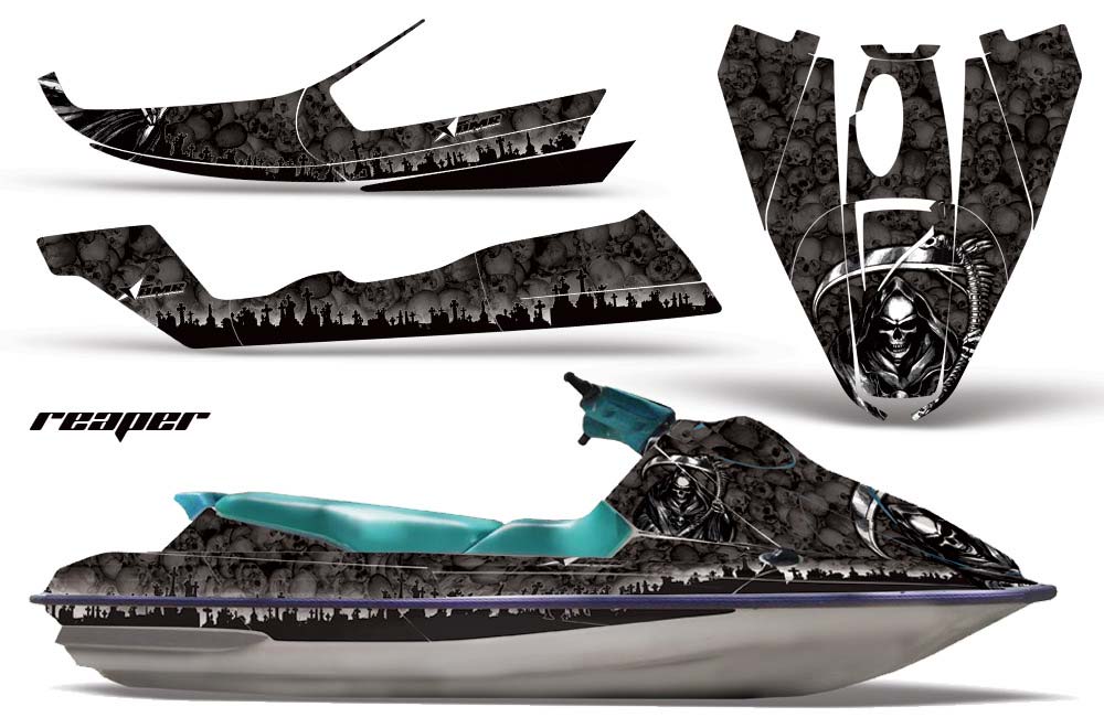 Sea Doo Bombardier GTS Jet Ski Graphic Kit - 1992-1997 Reaper Black