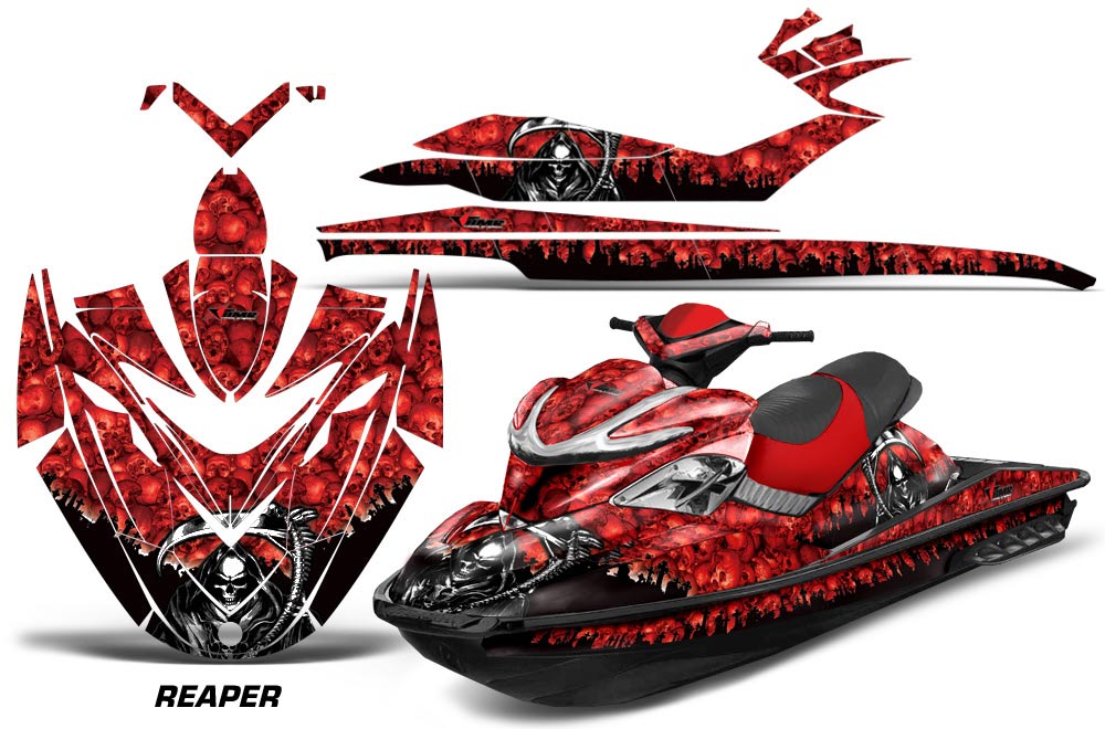 Sea Doo RXP Sitdown Jet Ski Graphic Kit 2004-2011 Reaper Red