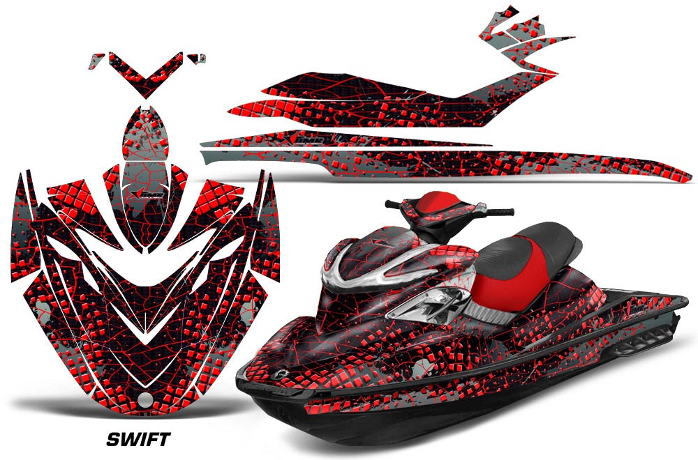 Sea Doo RXP Sitdown Jet Ski Graphic Kit 2004-2011 Swift Red