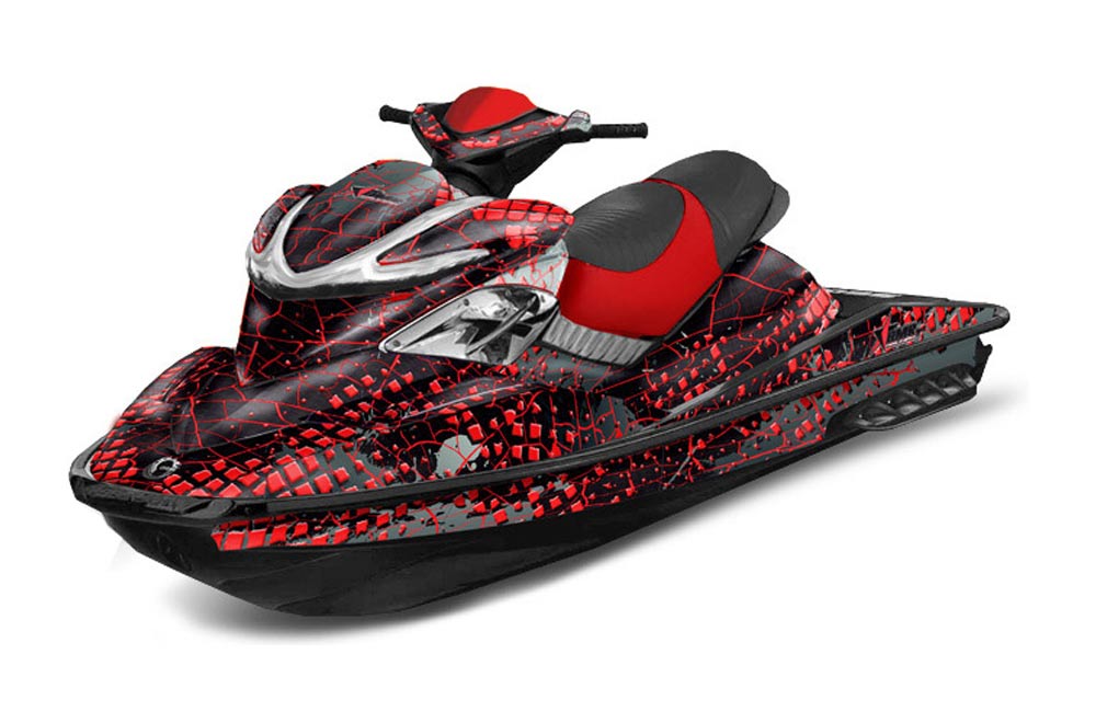 Sea Doo RXP Sitdown Jet Ski Graphic Kit 2004-2011 Swift Red