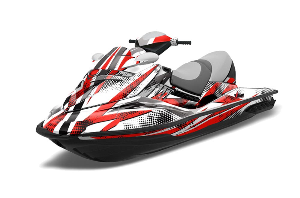 Sea Doo RXT Sitdown Jet Ski Graphic Kit 2005-2009 Slash Red