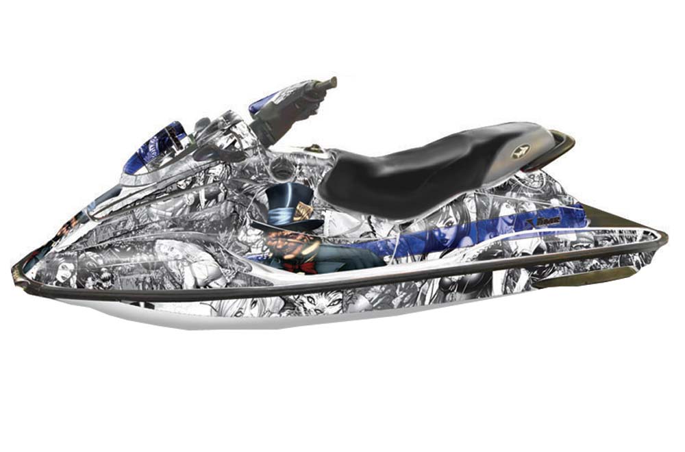 Sea Doo Bombardier GSX Jet Ski Graphic Kit - 1996-1999 Mad Hatter Blue