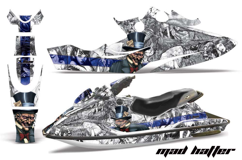 Sea Doo Bombardier GSX Jet Ski Graphic Kit - 1996-1999 Mad Hatter Blue