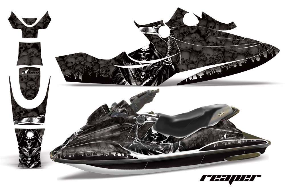 Sea Doo Bombardier GSX Jet Ski Graphic Kit - 1996-1999 Reaper Black