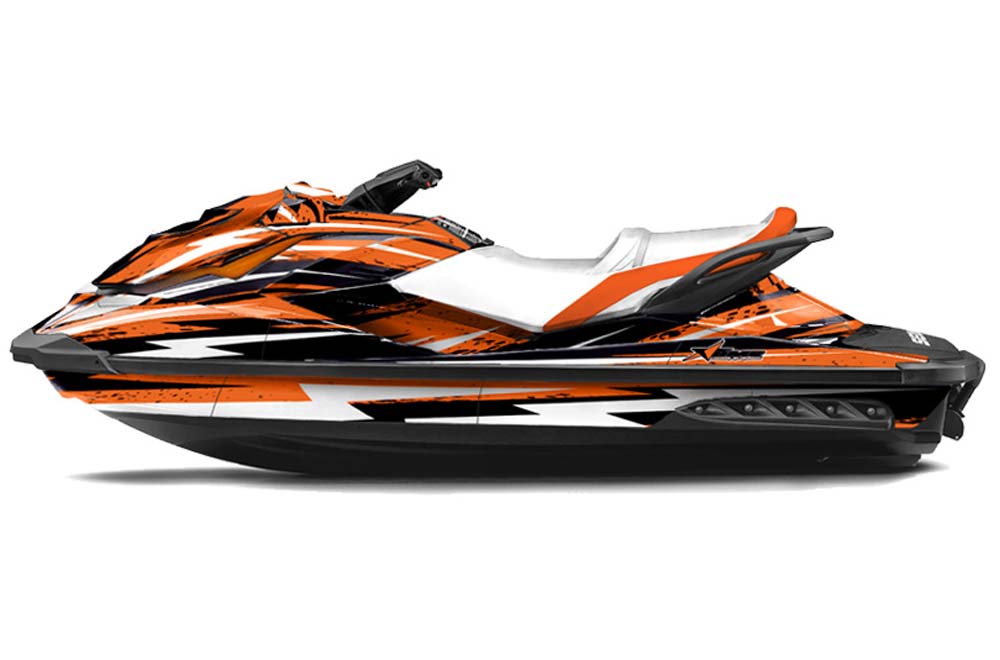 Sea Doo GTI / GTR / GTS Sitdown Jet Ski Graphic Kit - 2011-2018 Attack Orange