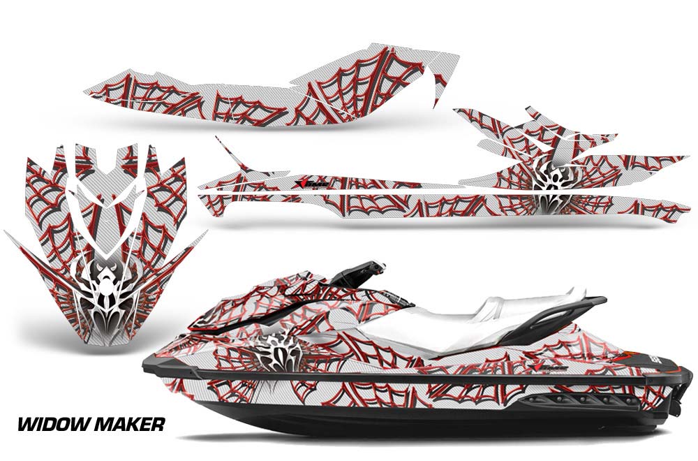 Sea Doo GTI / GTR / GTS Sitdown Jet Ski Graphic Kit - 2011-2018 Widow Maker Red