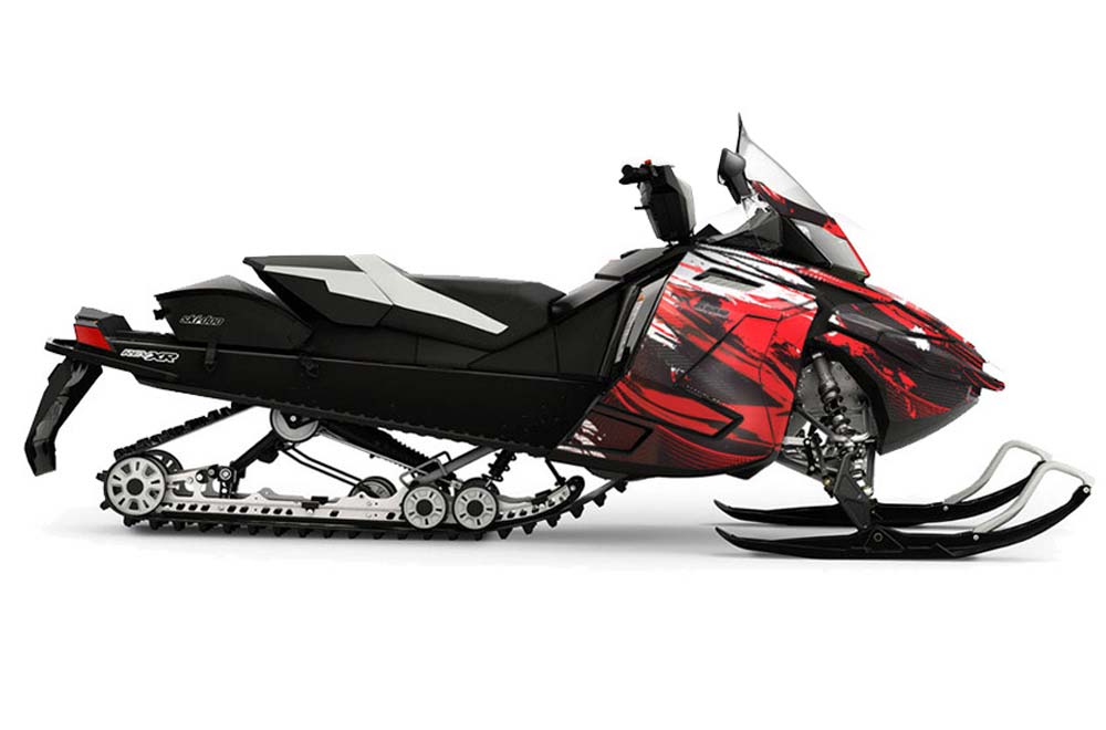 Ski Doo Rev XR Sled Graphic Kit - 2013-2018 Carbon X Red